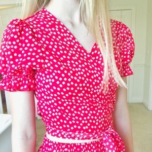 Red Polka Dot Crop Top